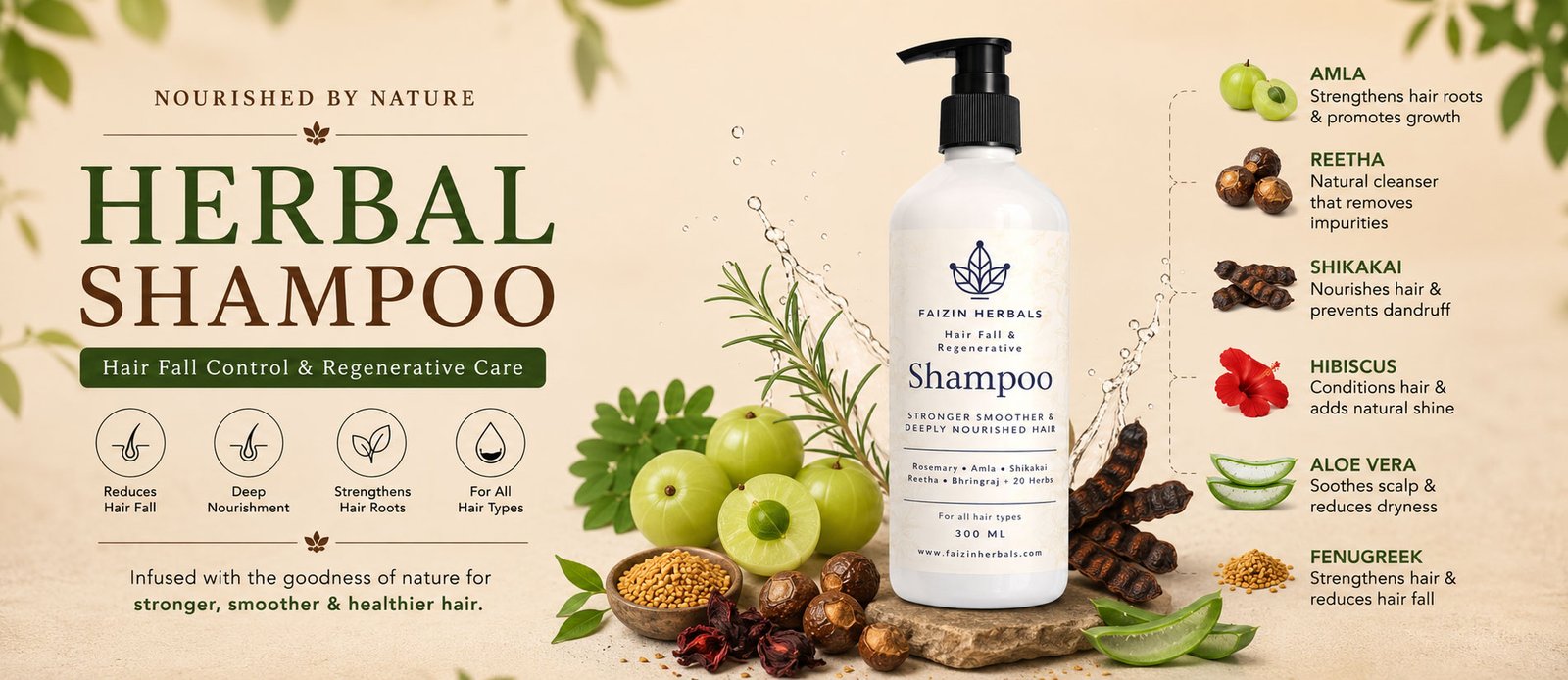 Amla Reetha Shikakai herbal Shampoo